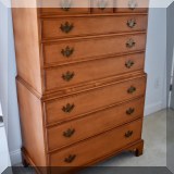 F33. Conant Ball furniture 9-drawer tall dresser. 57”h x 38”w x 20”d 